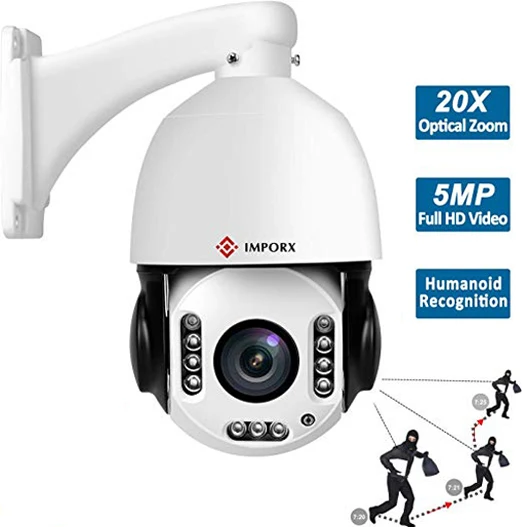 IMPORX 5MP 20X HD 2592*1944P Беспроводная человекообразная распознавание автоматическое