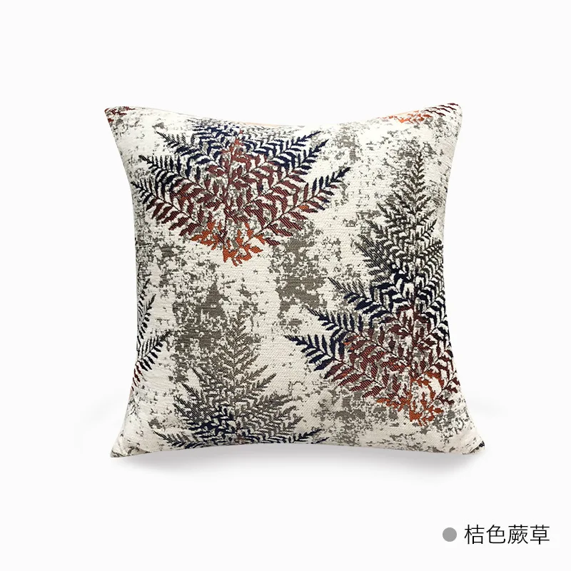 

Scandinavian hot sale pillowcase geometric plant yarn-dyed jacquard sofa pillow car cushion pillow cover cushion cover
