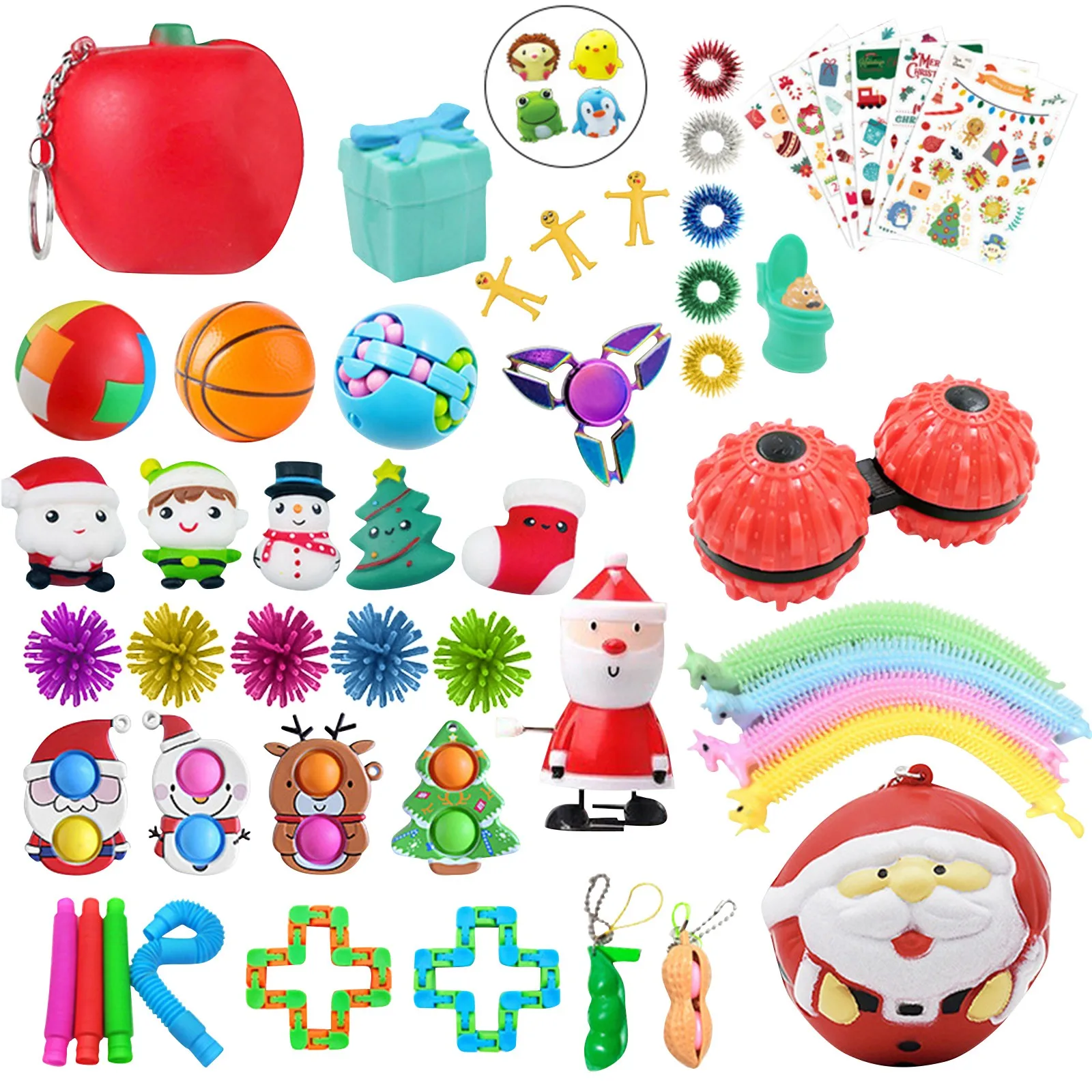 

Рождественская силиконовая сенсорная декомпрессионная настольная головоломка, игрушка для декомпрессии, фиджет-игрушки для детей, рождес...