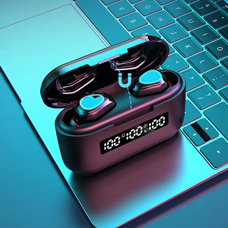 

Наушники-вкладыши TWS Bluetooth 5,1 наушники светодиодный цифровой Дисплей Беспроводной наушники 9D стерео спортивные Водонепроницаемый гарнитуры 3500 мА/ч, Батарея