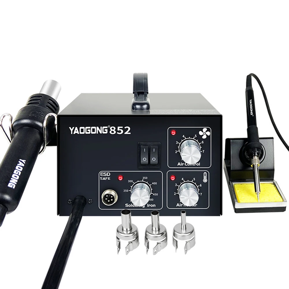 

YAOGONG 878L + 2-в-1 цифровой дисплей регулируемая постоянная температура Мобильный телефон обслуживание горячий пистолет для обжига 120л/мин Макс