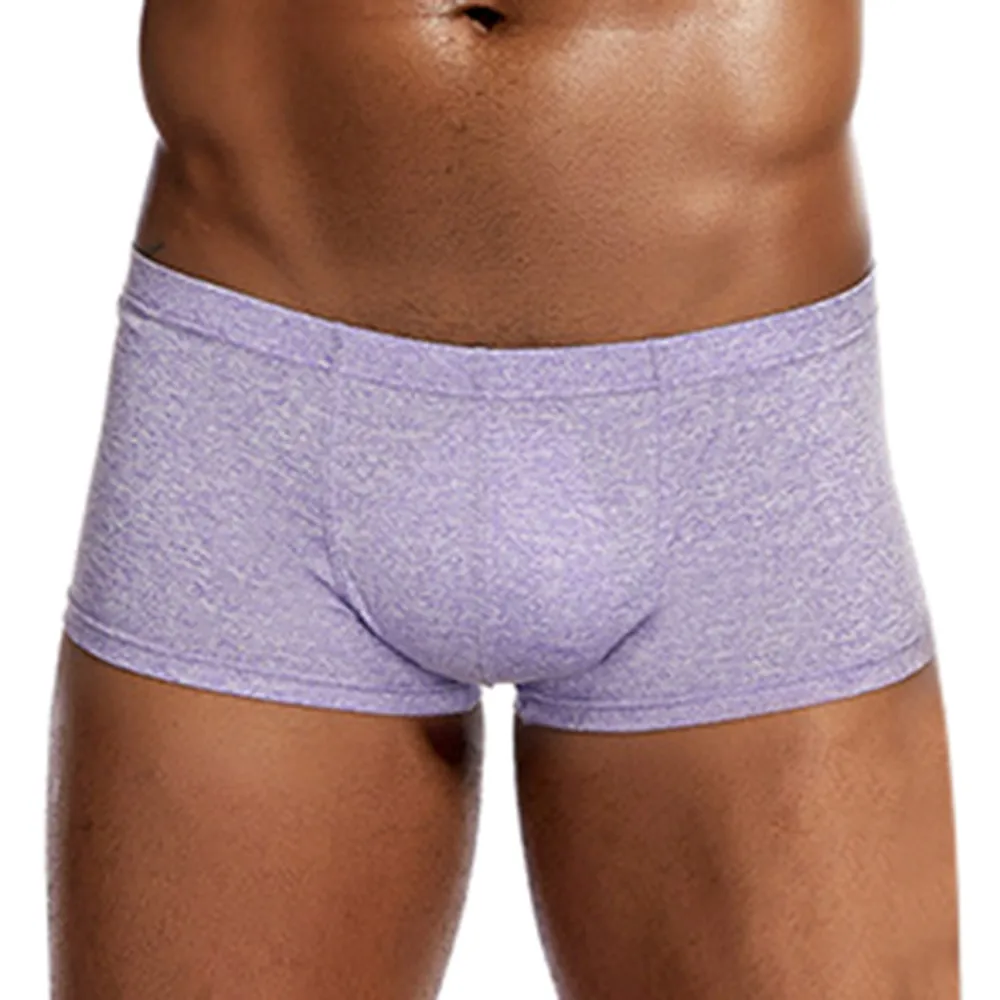 Мужское хлопковое однотонное нижнее белье боксеры с мешочком трусы шорты