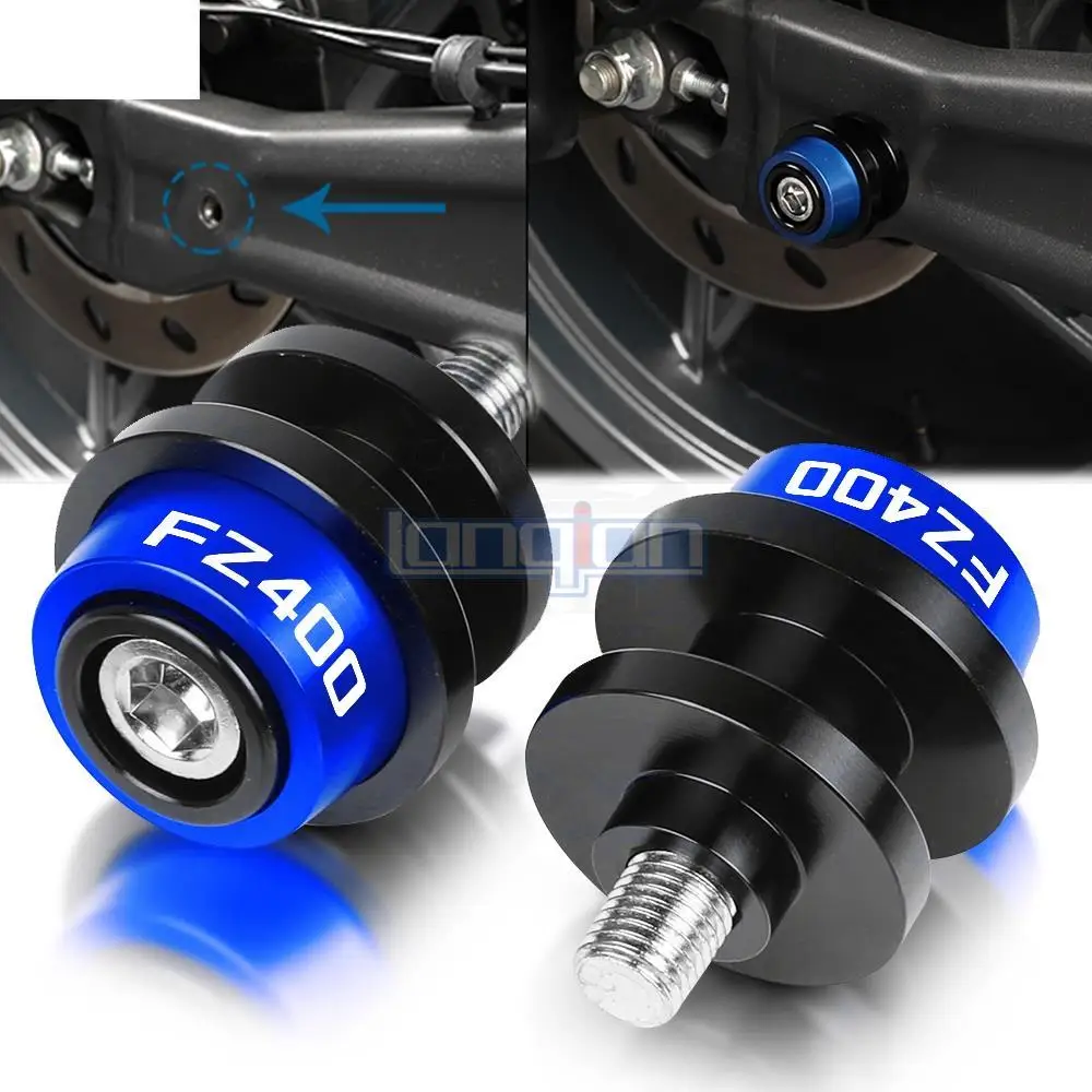 

Винты-подставки для мотоциклов YAMAHA FZ400 R FZ400R 1986 1987 1988, 6 мм, катушки-слайдеры Swingarm CNC, алюминий, логотип FZ 400