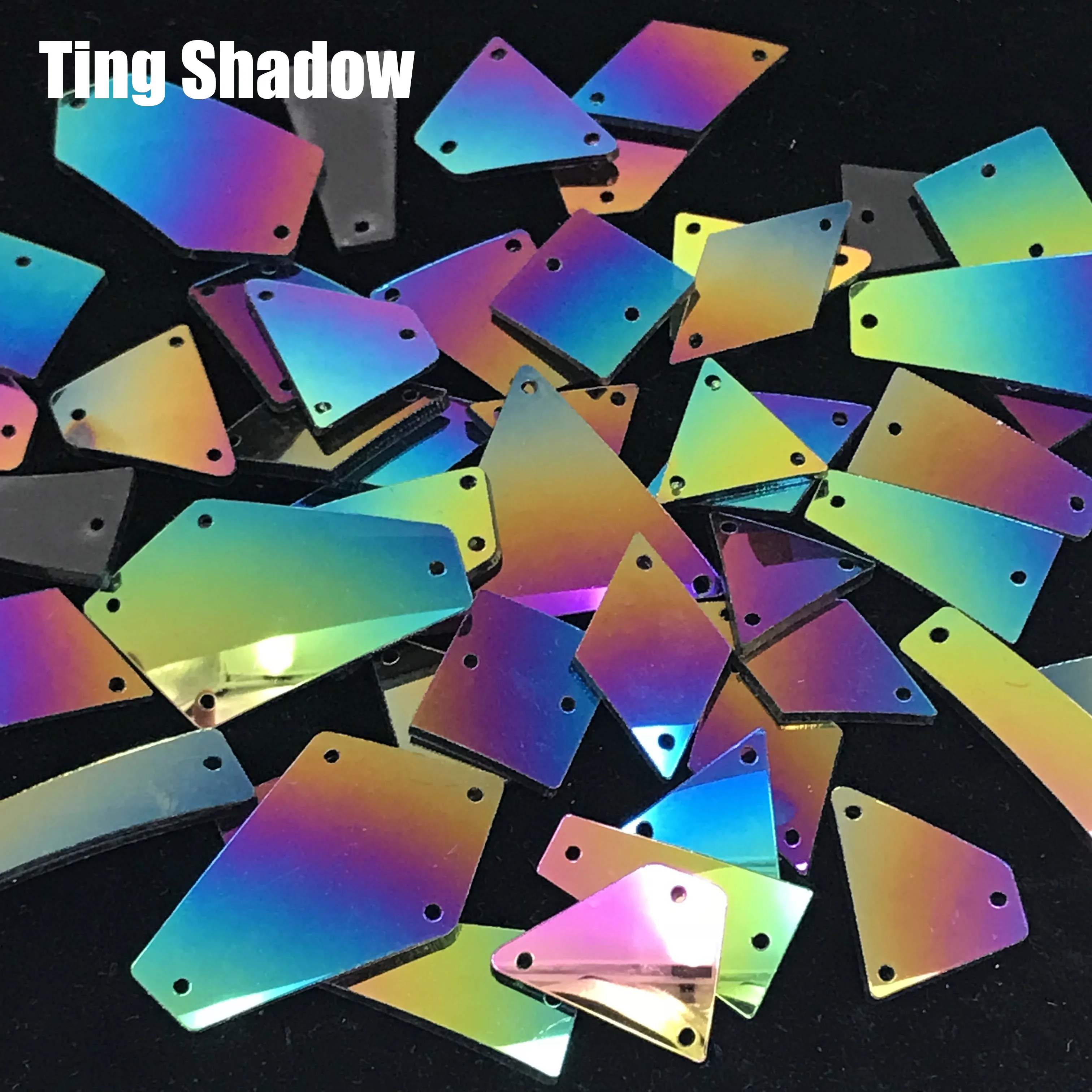 Смешанные размеры 20 шт Розовые Желтые синие акриловые зеркальные пришивные