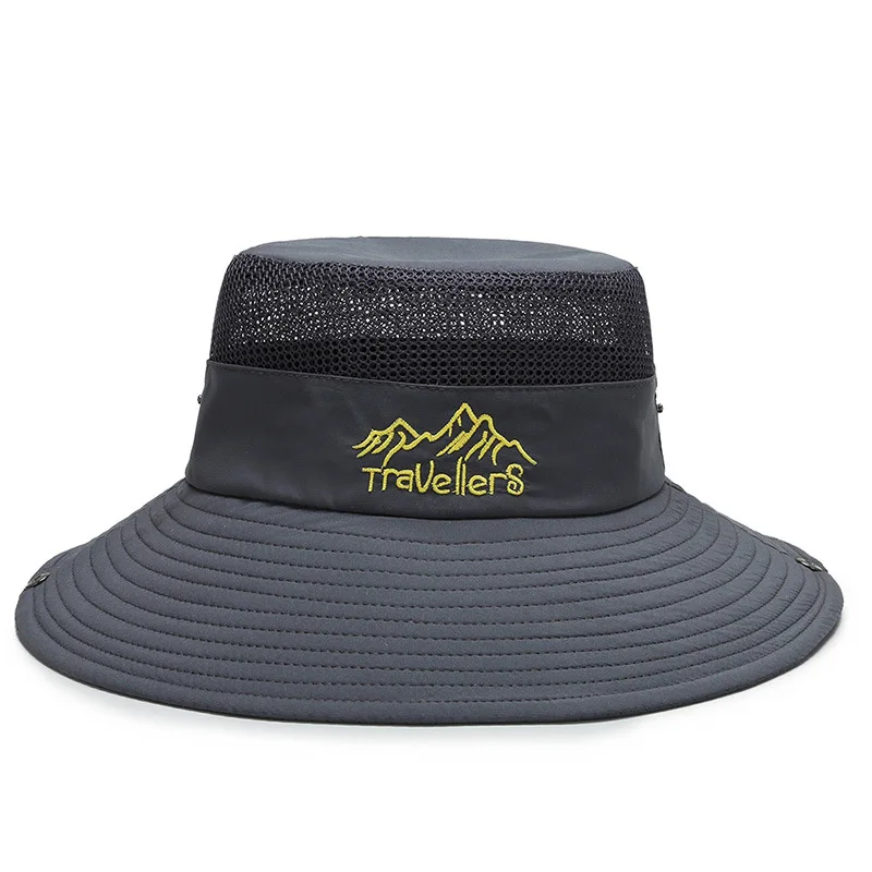 

2021 Summer Sun Hats For Men Outdoor Fishing Cap Wide Brim Anti-UV Beach Caps Women Bucket Hat Summer Hiking Camping Bone Gorros