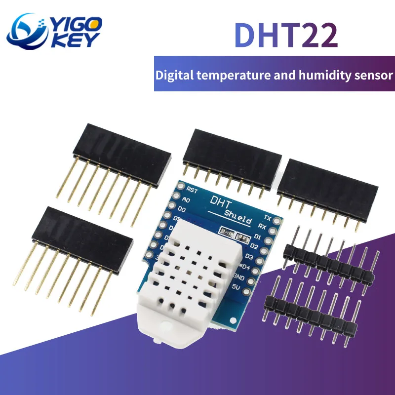 AM2302 DHT Pro щит для WeMos D1 mini DHT22 одношинный цифровой модуль датчика температуры и