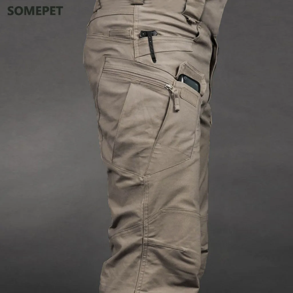 

Pencil Pants Loose Drawstring men pant Scratch-proof Waterproof Pants For Outdoor Camping Climbing
