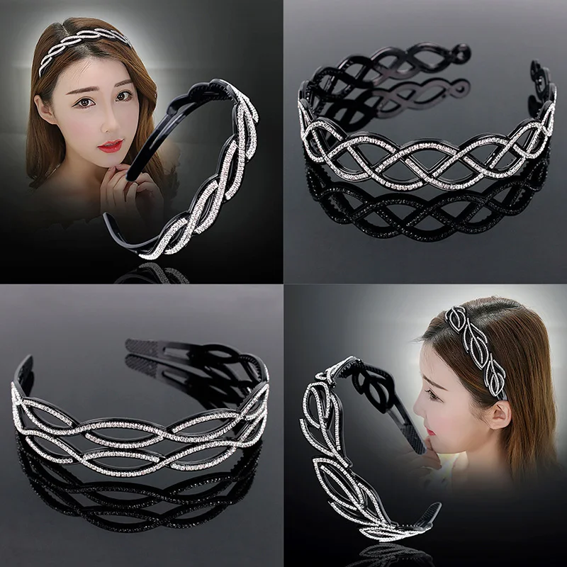 

Fashion Twist Leaves Teeth Bezel Hairbands Girls Non-Slip Hair Hoop Headband Fixed Headwear For Women Hair Band Hair Accessories