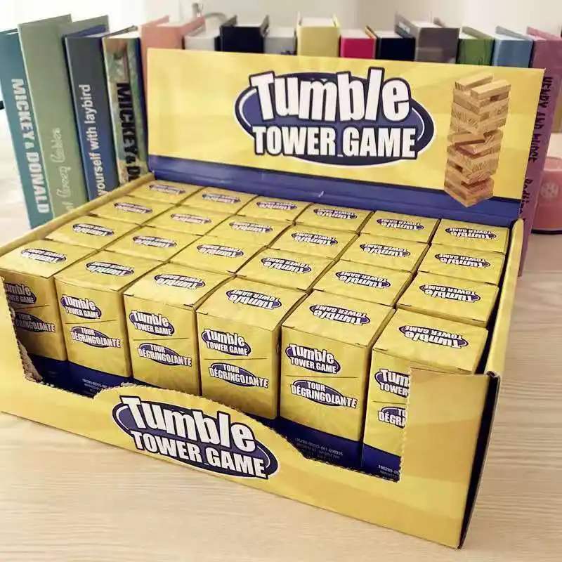 Детская деревянная труба 36 планшетов/деревянный цвет/Строительный блок высотой