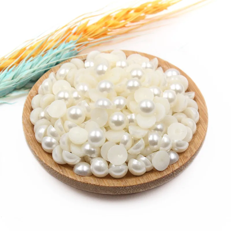 Аксессуары для ювелирных изделий полукруглая жемчужная нашивка из АБС пластика