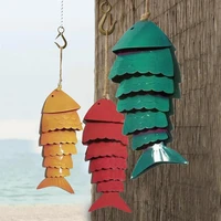 creative koi fish wind chime colored outdoor metal chimes courtyard wind gift decoration garden christmas pendant g6s4