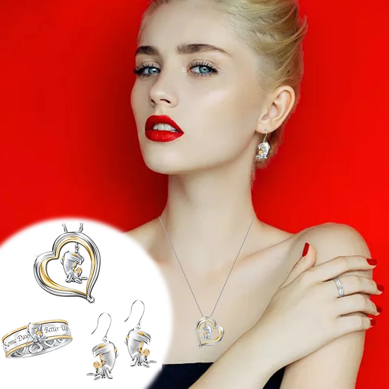 Новое Трендовое Золотое обручальное кольцо двух цветов с изображением Ослика