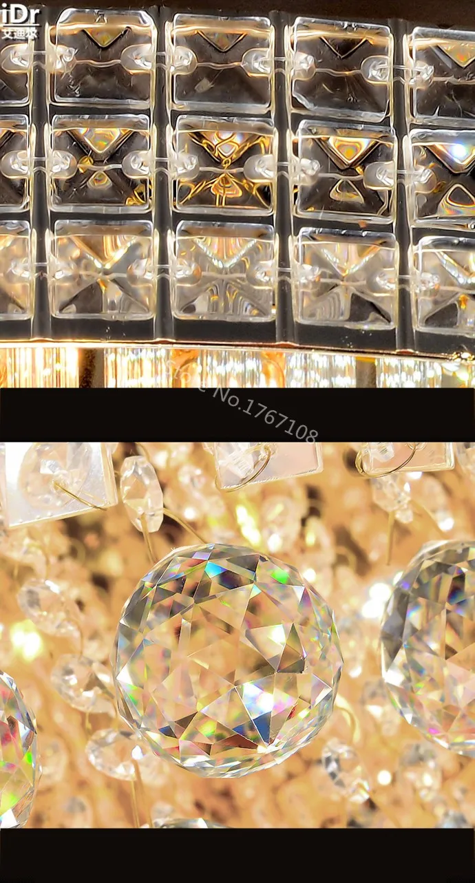 

Golden Circular living room lamp crystal lamp S King Cake bedroom living room lights LED lights Ceiling Lights the new listing