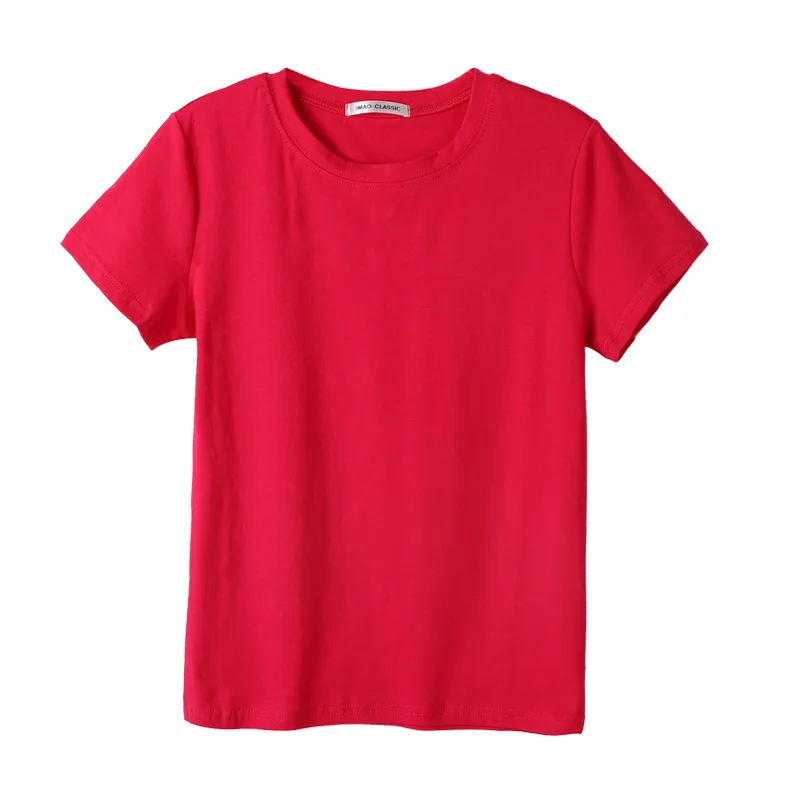 

Slim-Fit White T-shirt Women's Short-Sleeved Ins Trendy Summer Short Spring Women's Clothes 2021new Pure Cotton Candy-Colored