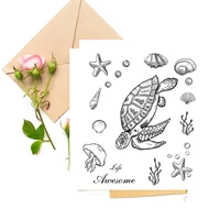 sea turtle shell transparent clear stamps for diy scrapbookingcard making stamps fun decoration supplies