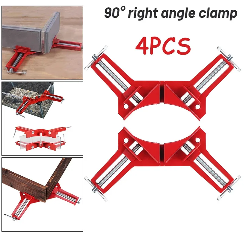 

Multifunction 4inch 90 degree Right Angle Clip Picture Frame Corner Clamp 100mm Mitre Clamps Corner Holder Woodworking Hand Tool