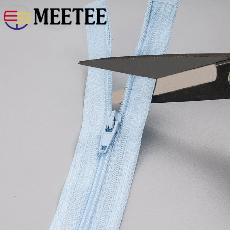 Meetee 3 # Двойные ползунки нейлоновые молнии для детской одежды открытая молния