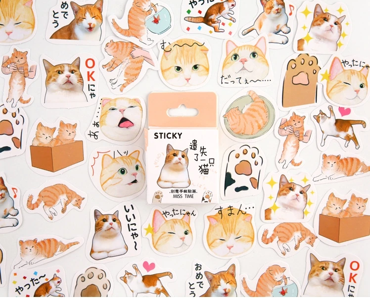 

Lose cat decorative sticker(1pack=46pieces)