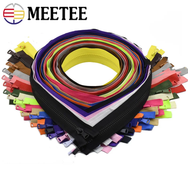 Meetee 3 шт. 80/90/100/120 см 5 # с открытым наконечником из смолы молния двойные слайдеры