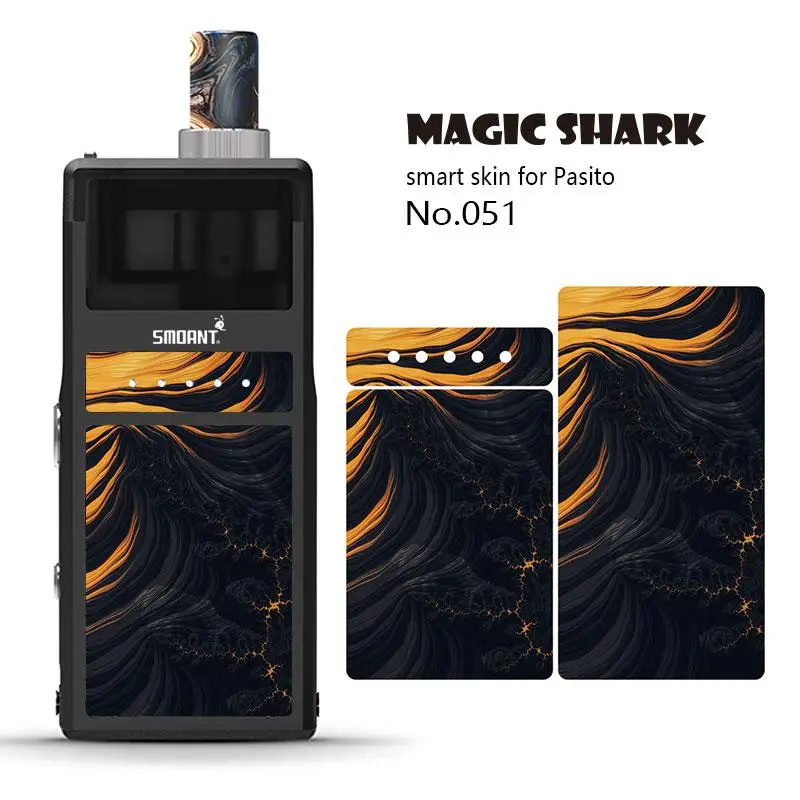 Magic Shark 2.5D ПВХ стильный водонепроницаемый волнистый камень печать не выцветает чехол пленка наклейка для кожи для Smoant Pasito 046-055 - Цвет: 051