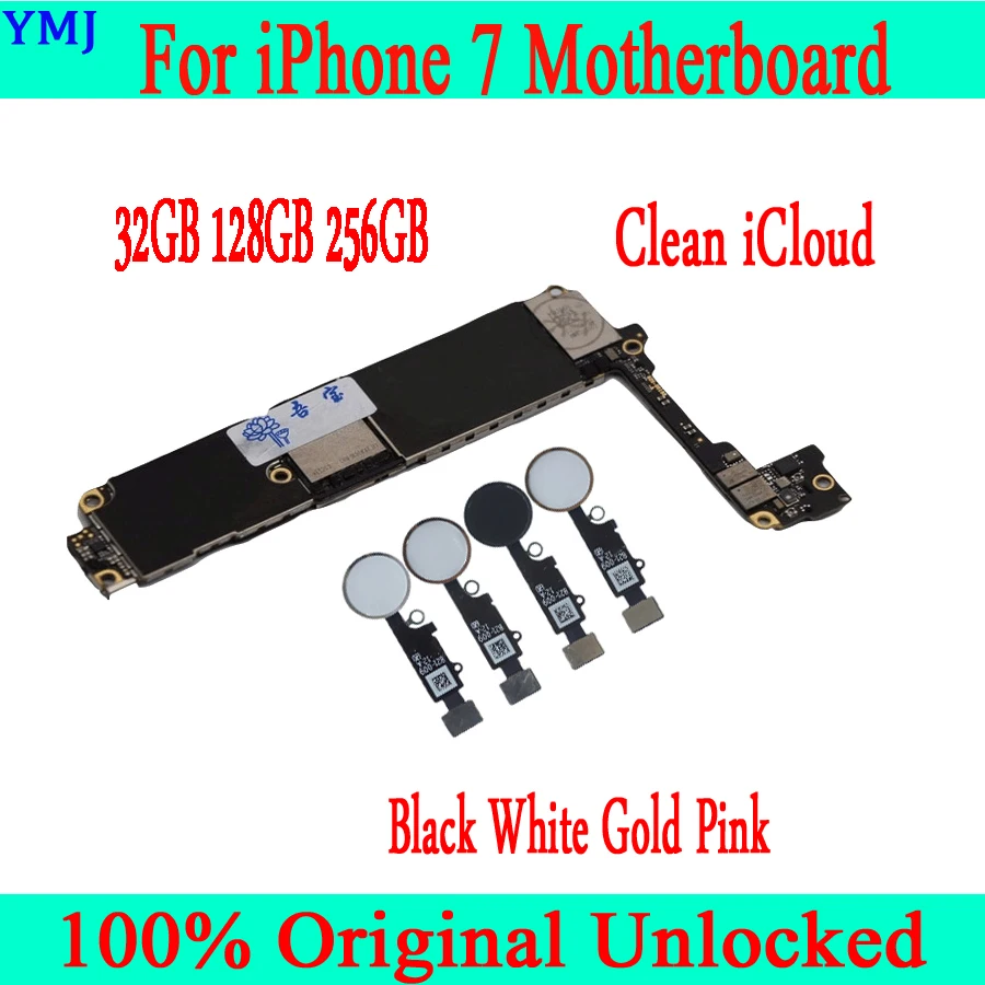 С сенсорным Идентификатором белый золотой черный розовый для iphone 7 материнская