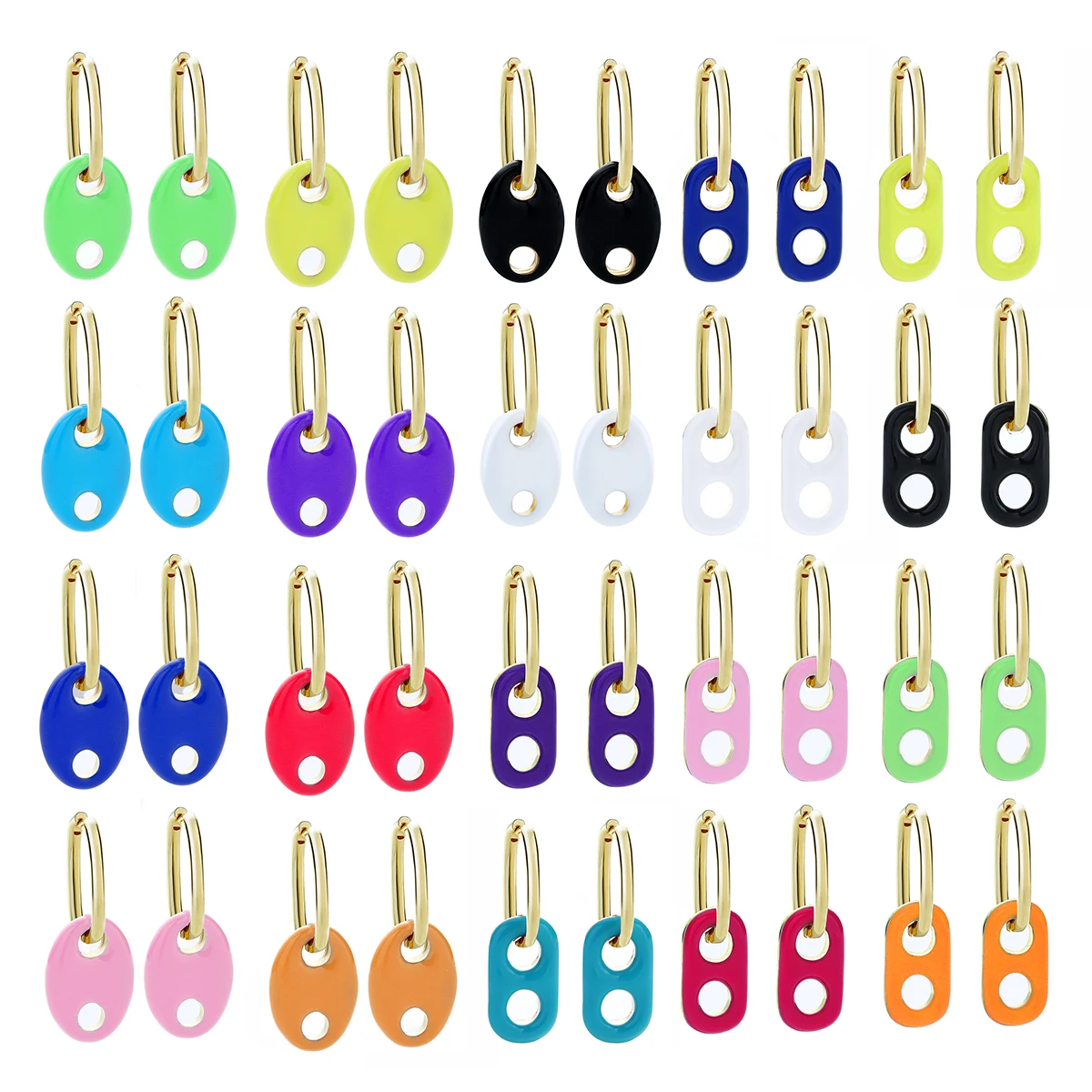 1 шт./2 шт. неоновая Люминесцентная свинья серьги для носа Цвет отверстие