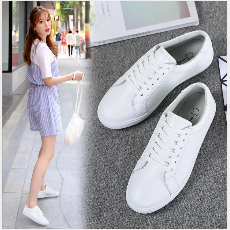 Туфли женские из натуральной кожи на шнуровке плоская подошва лоферы