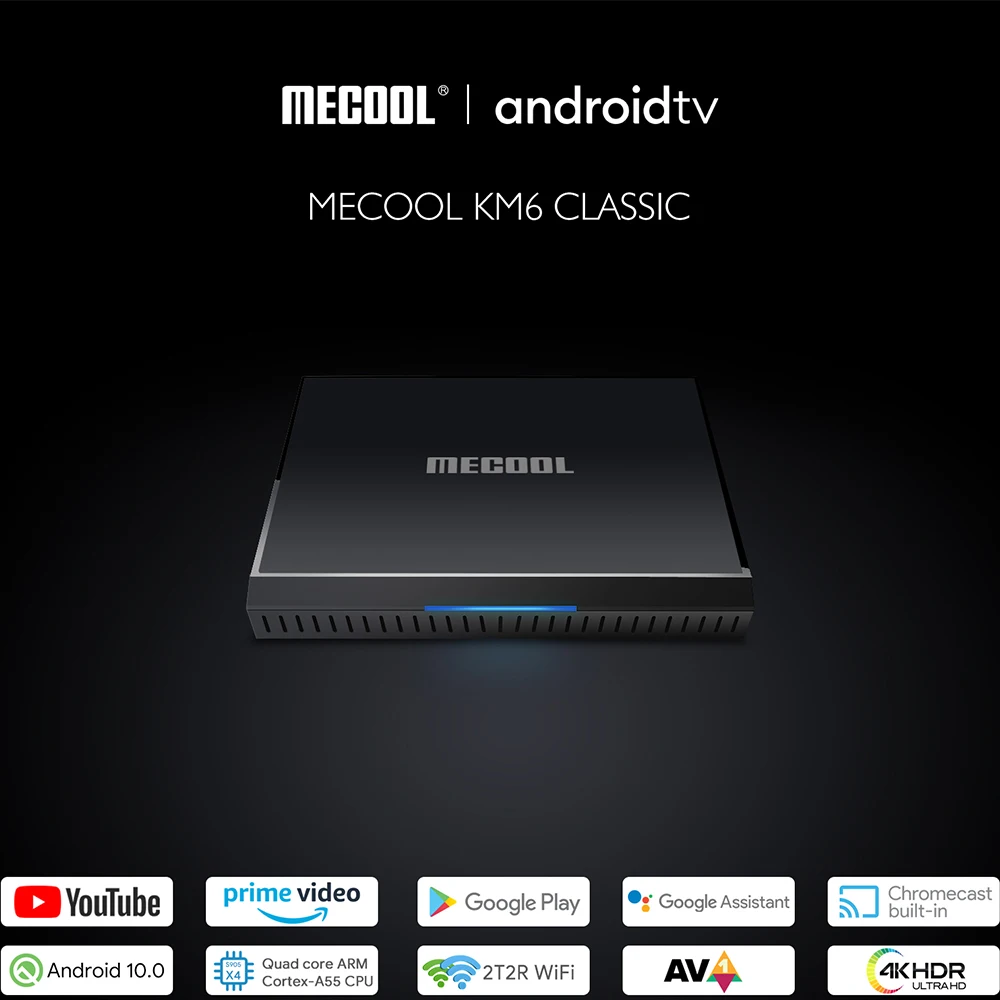 

MECOOL KM6 Amlogic S905X4 AV1 Smart Android 10 TV Box ATV 4GB 64GB 2.4&5G WiFi Bluetooth 4K HD Set top 2G 16G Google Certified