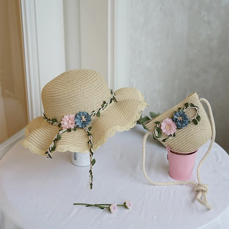 2020 новый стиль соломенная шляпа от солнца для девочек Милая принцесса в западном