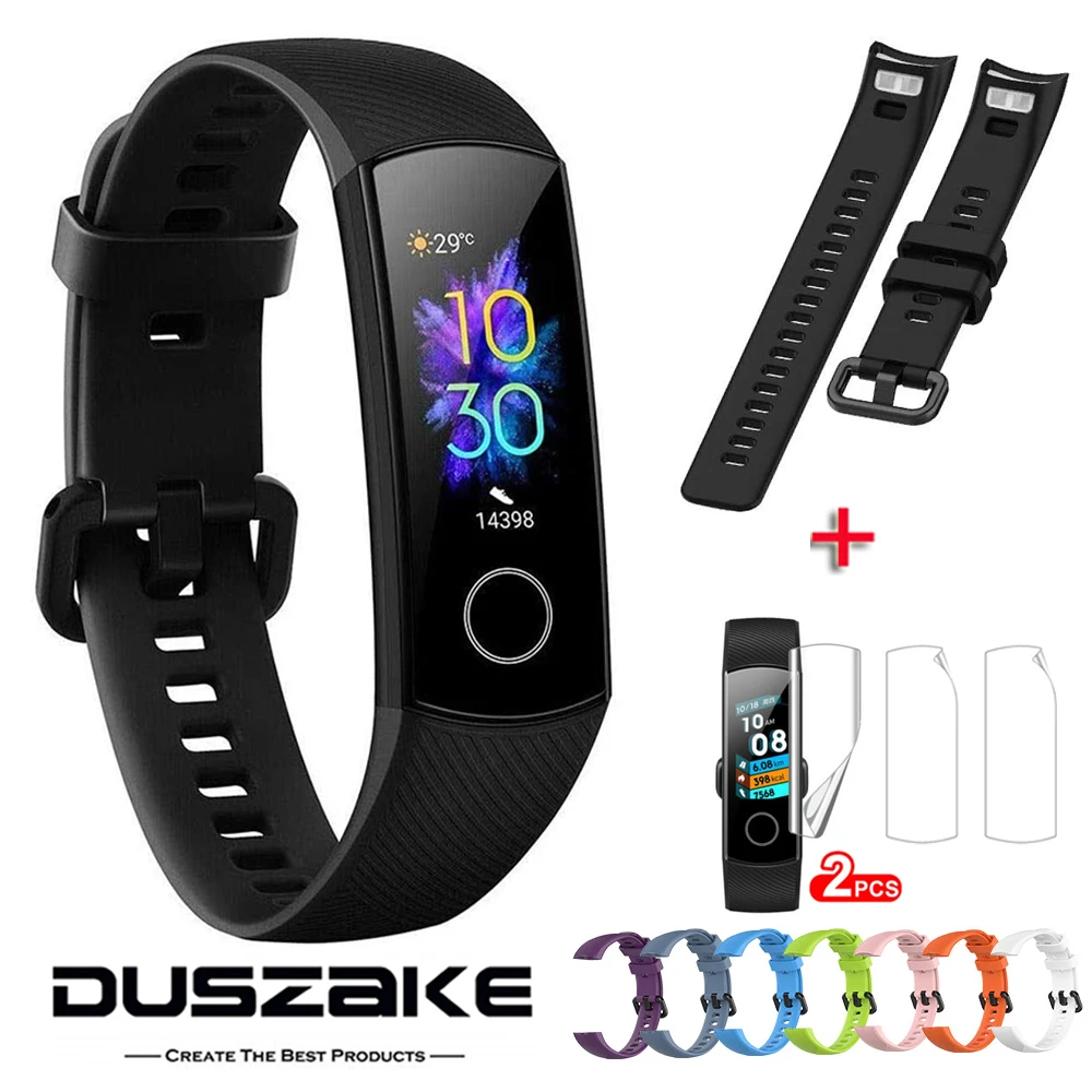Ремешок силиконовый для Huawei Honor Band 4 браслет Band4 5 с защитной