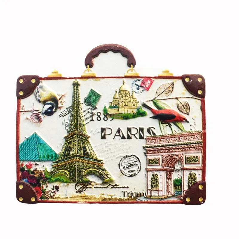 Магнит на холодильник Французский Париж сувенир квадратная сумка