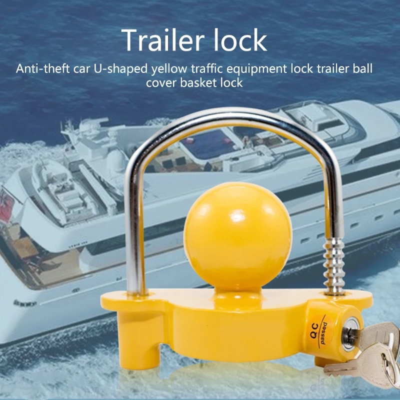 

Замок с крючком для прицепа, Сверхмощный U-образный замок, Противоугонный замок для путешествий, трейлера, домов на колесах, тягача, сцепка, б...