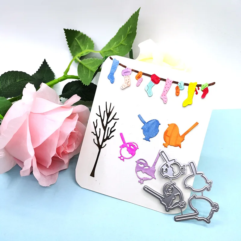 

4pcs Bird Metal Cut Dies Stencils for Scrapbooking Stamp/Photo Album Decorative Embossing DIY Paper Cards