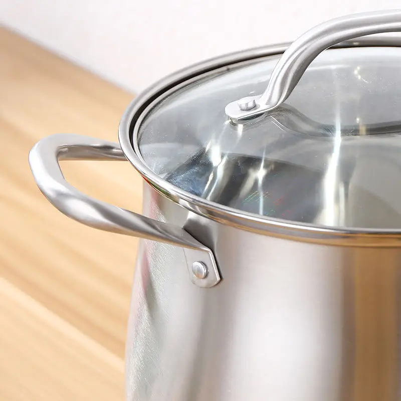 Кастрюля для супа из нержавеющей стали кастрюля каши Индукционная Плита Газовая