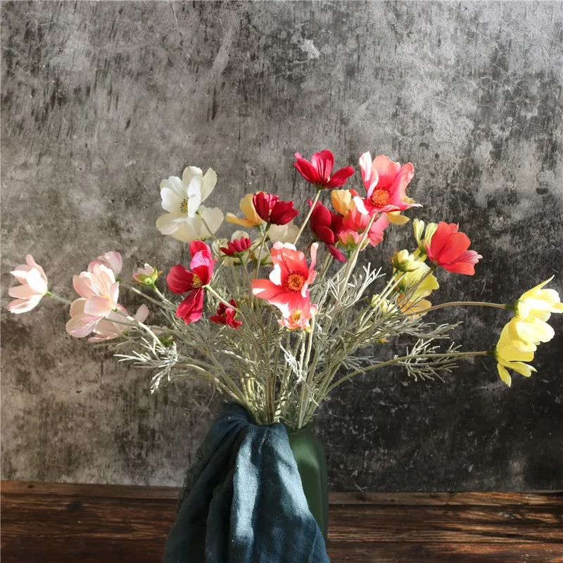

1Pc Artificial Flowers Cosmos Daisy Flower Plant Bouquet Wedding Party Home And Garden Office Coffee House Decoration
