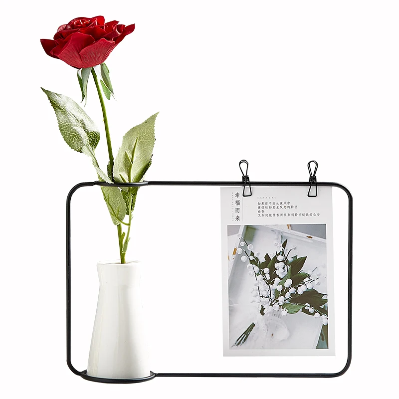

Nordic photos metal iron stereo photo frame creative six inch ornaments modern simple desktop decoration