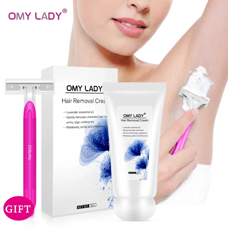 

OMY LADY lavender Depilatory Cream Painless Effective Hair Removal Cream for Men&Women Whitening Hand Leg Armpit HairLoss