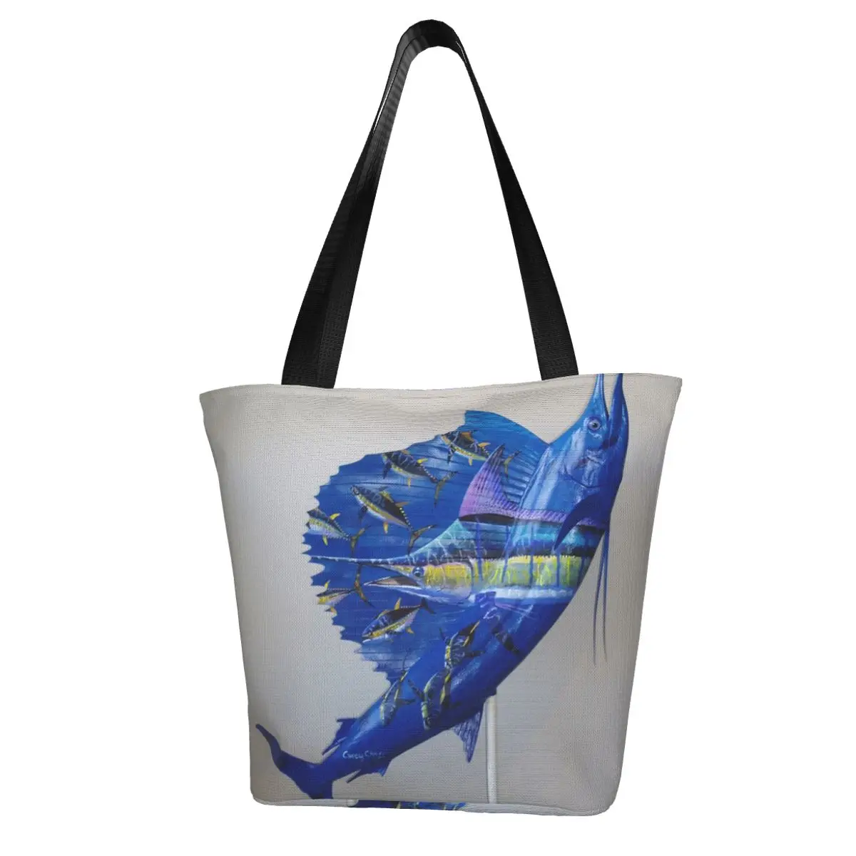 

Сумка для покупок Shark, подарки, стильная сумка из полиэстера, женские сумки для улицы