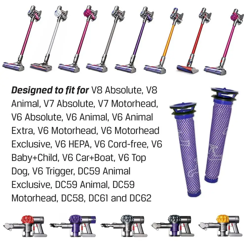 Фильтры для пылесоса dyson v6 v7 v8 dc62 DC61 DC58 DC59 DC74 часть фильтра #965661-01 Fette | Бытовая