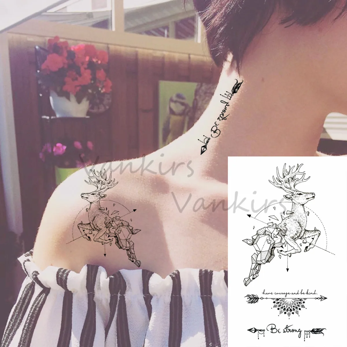 Красочные Временные татуировки Ловец снов для женщин и мужчин реалистичные