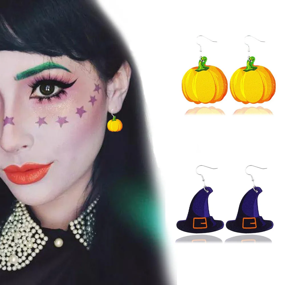 Серьги подвески из искусственной кожи с рисунком в виде слезы на