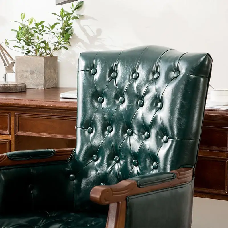 Американский Стул для учебы из цельного дерева Ретро Старый европейский стиль