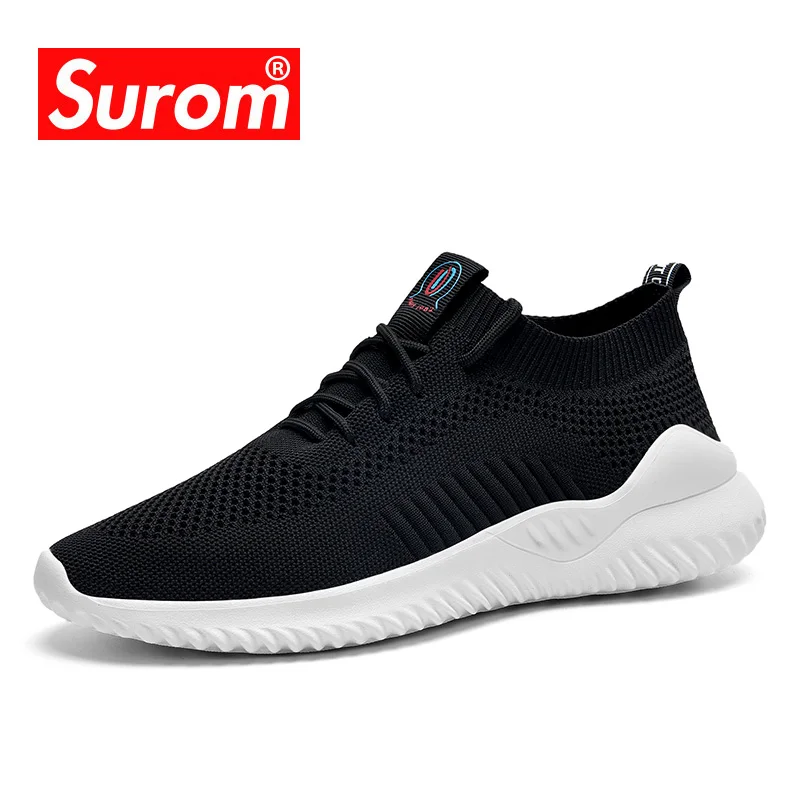 Мужские кроссовки с дышащей сеткой SUROM мягкие эластичными вставками