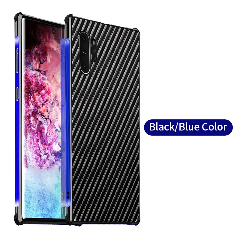 Blue Тонкий чехол из углеродистой Металлической Рамки для Samsung Galaxy S8 S9 S10 Plus S10 E устойчивый к царапинам Прочный чехол для Galaxy Note8 9 10 Plus - Цвет: Blue