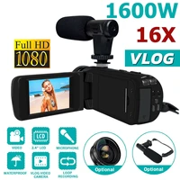 16mp professional 1080p hd camcorder video camera night vision 2 4 inch ips hd camera 18x digital zoom camera with mic
