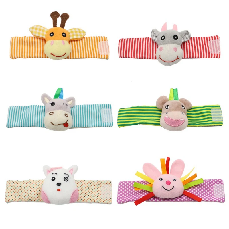 Детские милые Мультяшные погремушки с колокольчиком детские мягкие плюшевые