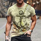 Мужская свободная футболка с коротким рукавом, тонкая водолазка с 3D-принтом биткоина и мужская повседневная футболка в уличном стиле, 2021