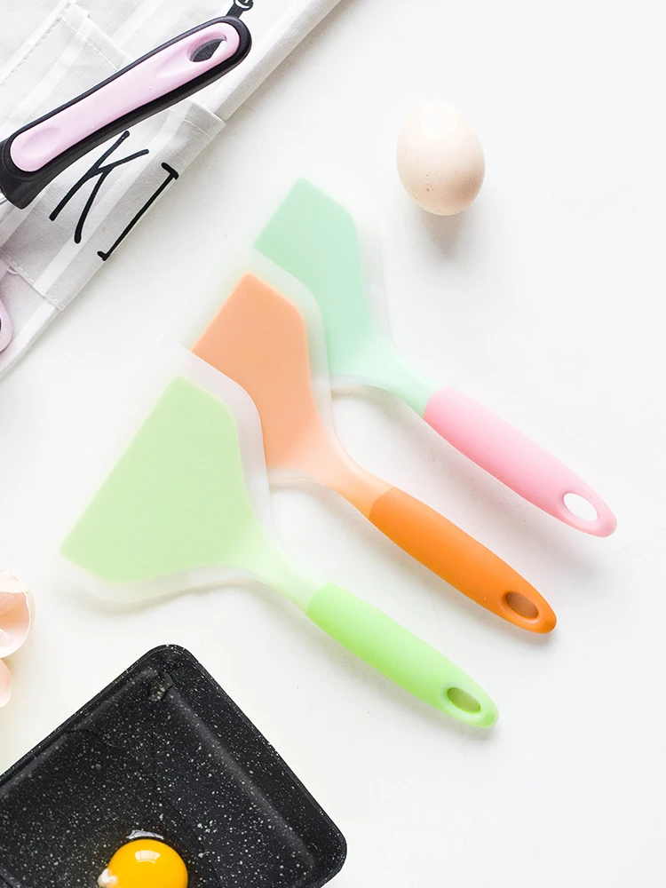 

High Temperature Resistant Silicone Spatula Household Non-Stick Spatula Burning Spatula Tamagoyaki Shovel