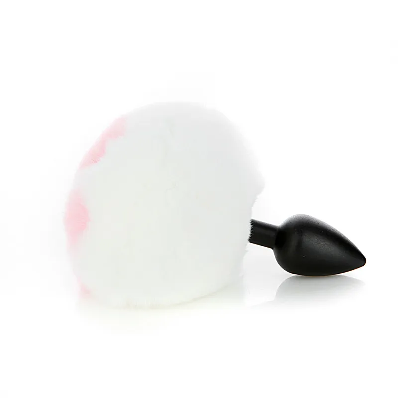 Настоящие волосы белый кошачий коготь Съемный Хвост Кролика анус вилка для