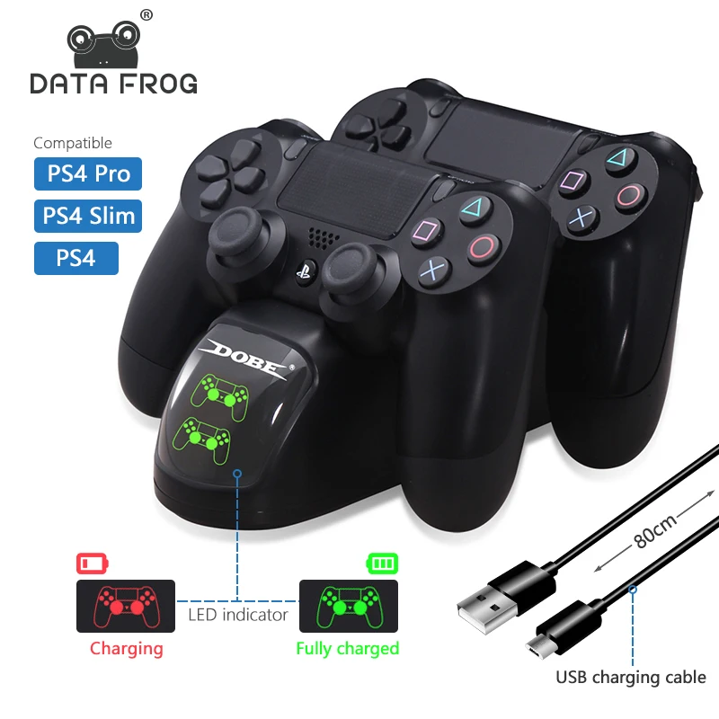 Док станция Data Frog для контроллера PS4 2 USB порта|Зарядные устройства| |